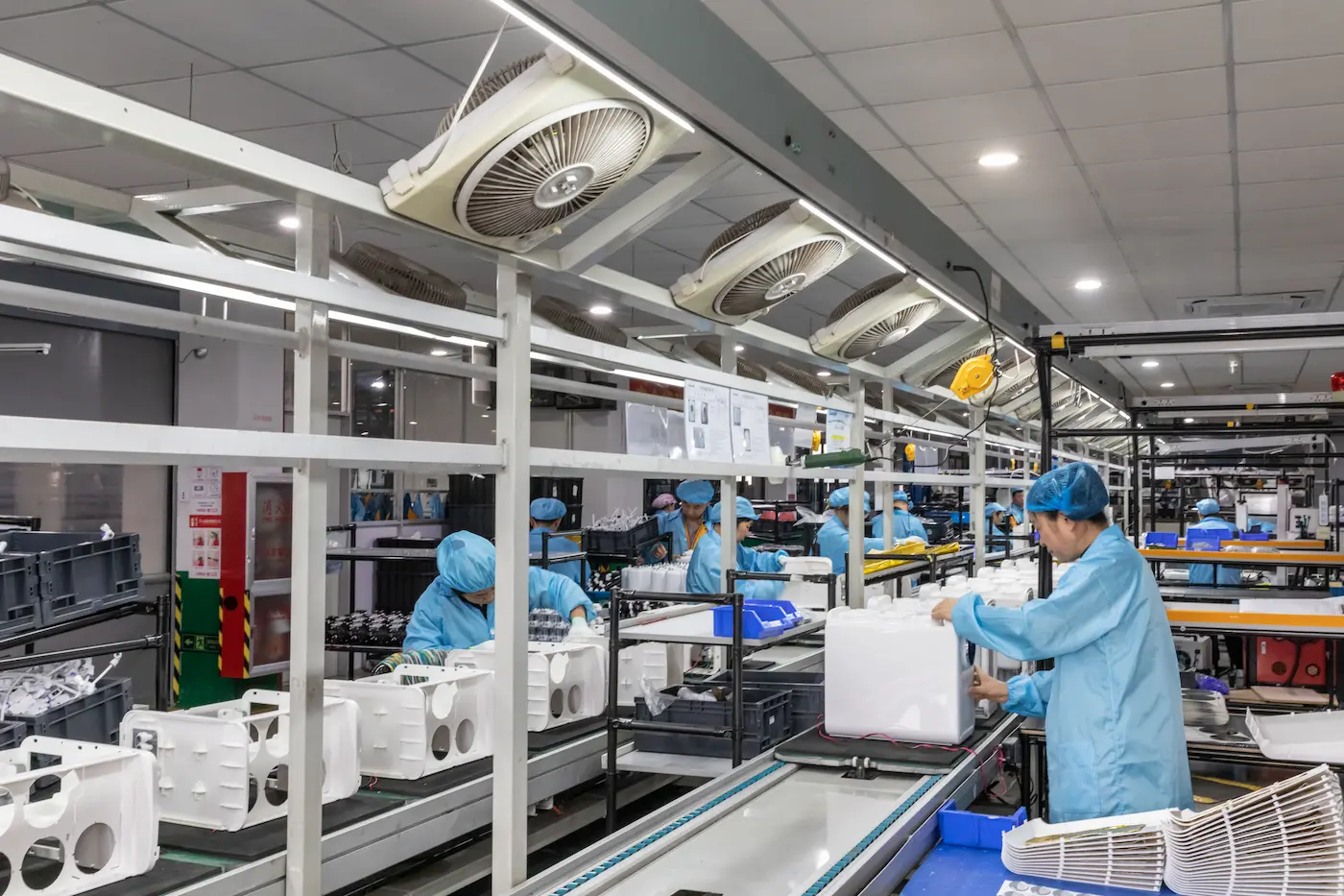 Smart appliance factory assembly line